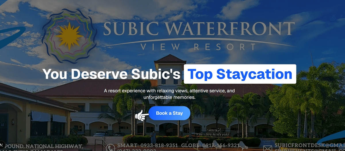 Subic Waterfront Resort Website