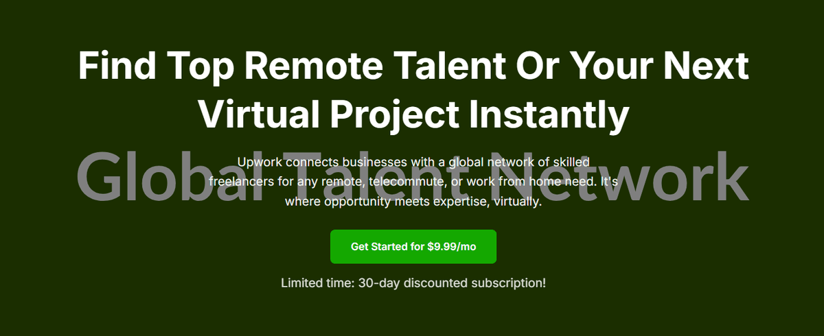 Upwork-Style Sales Landing Page